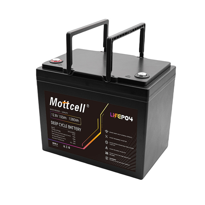 อายุยาว 12V LiFePO4 แบตเตอรี่โมดูล ความจุ 100Ah หนักเบา ABS / PVC Casing 0