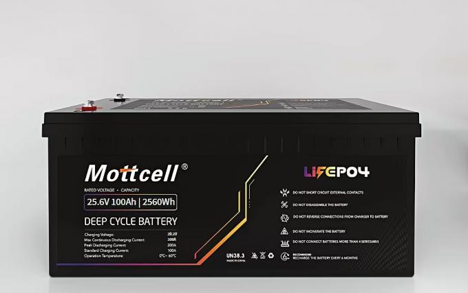 แบตเตอรี่ Lifepo4 ขนาดเบา 24V 100ah แบตเตอรี่ลิตยูยอนฟอสฟาต 0