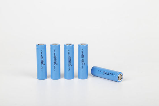 18500 แบตเตอรี่ลิตยูมอุณหภูมิสูง แบตเตอรี่ลิตยูมอิออนแบบชาร์จใหม่ 3.7V 1600mah