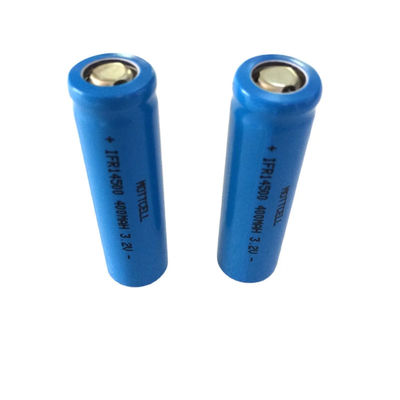 14500 LFP กระบอกแบตเตอรี่ลิตยูม เซลล์ 3.2V 600mAh แบตเตอรี่ลิตยูมเหล็กฟอสฟาต