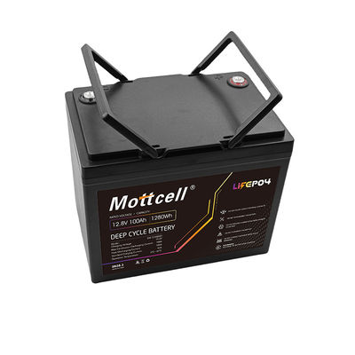 อายุยาว 12V LiFePO4 แบตเตอรี่โมดูล ความจุ 100Ah หนักเบา ABS / PVC Casing